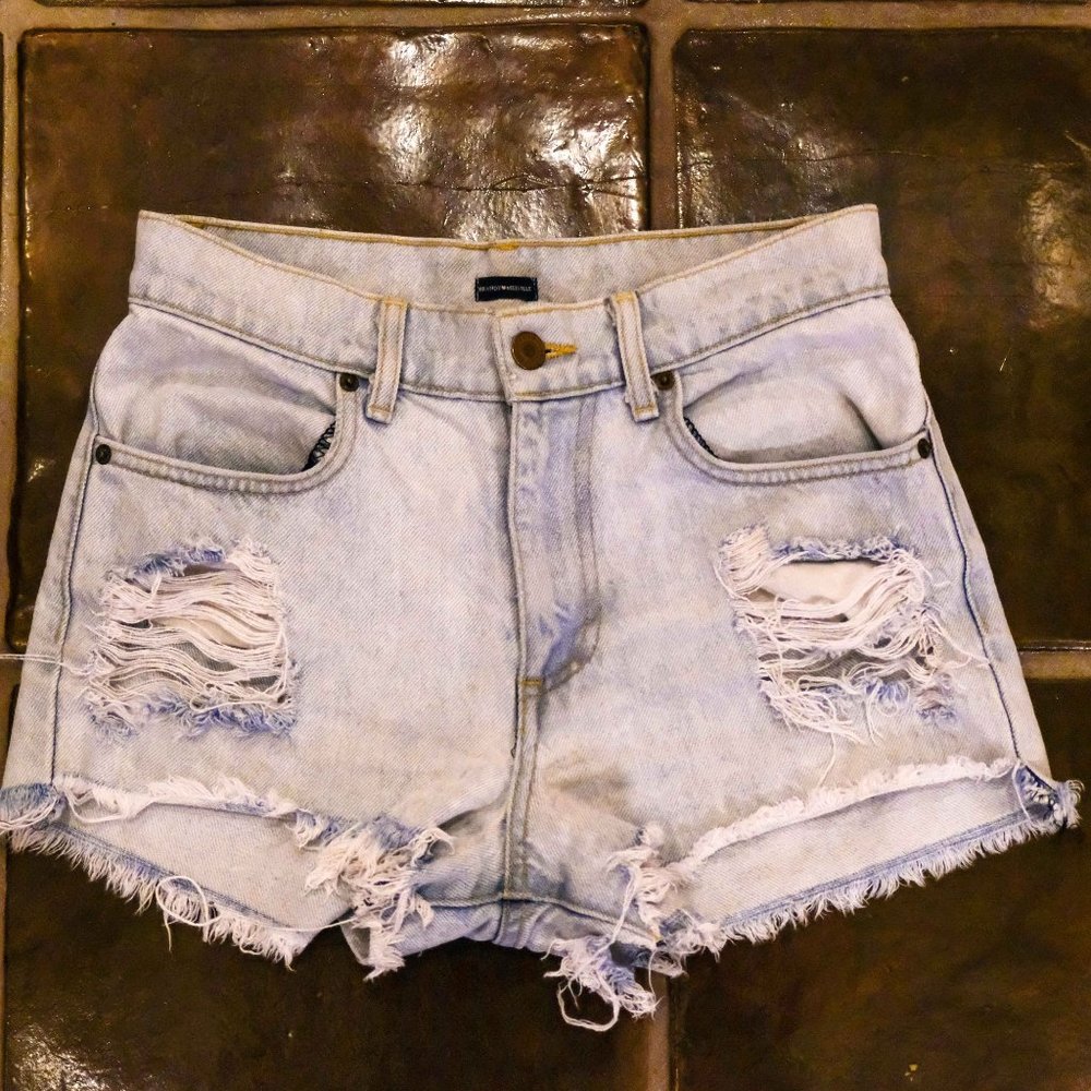 Brandy Melville Distressed Denim Shorts
